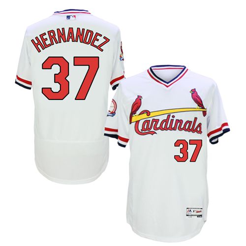 Cardinals #37 Keith Hernandez White Flexbase Authentic Collection Cooperstown Stitched MLB Jersey